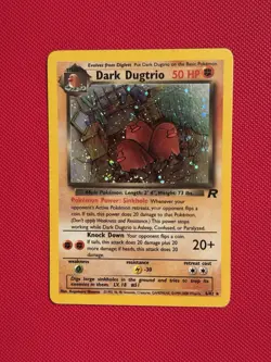 2000 Pokemon Dark Dugtrio Holo Rare 1st Edition Team Rocket 6/82 MP - Image 1