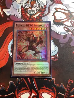 Yugioh Masked HERO Furnace MZMU-EN015 Super Rare 1st Edition NM - Image 1