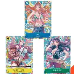 ONE PIECE Card Game Promo Nami Robin Bonny P-112 Heroines Edition 3 Card Japan - Image 1