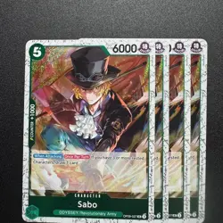4x Sabo OP09-027 Pirate Foil - One Piece Premium Booster -The Best- Vol. 2 NM - Image 1