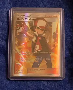 Red's Challenge Full Art 213/214 SM-Unbroken Bonds Pokemon Card Holo - Image 1