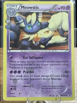 Meowstic RC15/RC32 – Radiant Collection Holo – Generations XY Pokemon TCG Card - Image 1