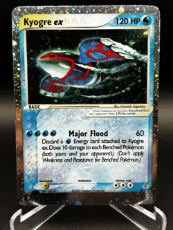 2003 Pokemon TCG Kyogre EX Holo Black Star Promo Card #001 Vintage - Image 1