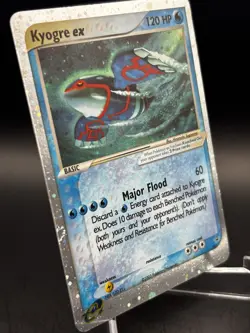 2003 Pokemon TCG Kyogre EX Holo Black Star Promo Card #001 Vintage - Image 4