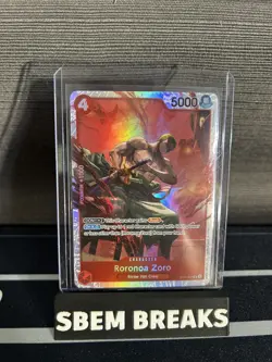 One Piece Card Game - Roronoa Zoro ST21-015 SR English Foil Card TCG Anime - Image 1