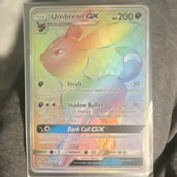 Umbreon GX Secret Rare Full Art Holo 200 HP SM Base Set 154/149 Pokemon Card - Image 1