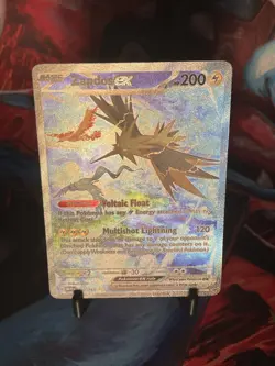 Pokemon Zapdos ex Ultra Rare Full Art Holo Card Scarlet & Violet 151 202/165 - Image 1