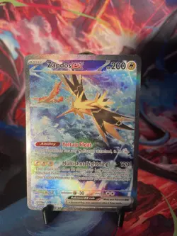 Pokemon Zapdos ex Ultra Rare Full Art Holo Card Scarlet & Violet 151 202/165 - Image 2