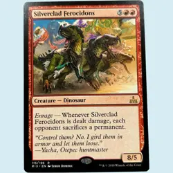 Silverclad Ferocidons, Rivals of Ixalan, NM Near Mint, Magic the Gathering MTG - Image 1