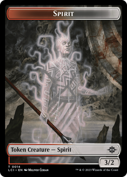 x4 Spirit LCI TOKEN MTG 14 TOKEN M/NM 4x - Image 1