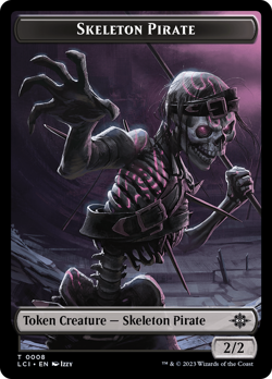 x1 Skeleton Pirate LCI TOKEN MTG 8 TOKEN M/NM 1x - Image 1