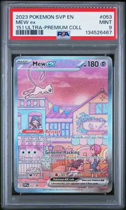 2023 POKEMON SVP EN-SV BLACK STAR PROMO 151 ULTRA-PREM COLL #053 MEW EX PSA 9 - Image 1