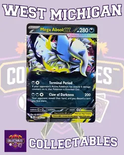 Mega Absol ex 086/132 Me01: Mega Evolution Holo Free Shipping Pokemon NM - Image 1