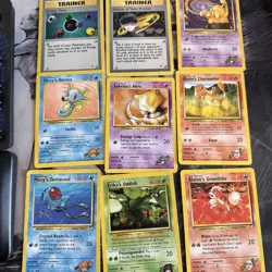 pokemon lot 9 cards, Vintage, rare, Gym hero Misty, Blaine, Erika, Sabrina - Image 1