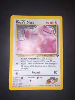 Pokemon Card Koga’s Ditto 10/132 Gym Challenge Holo Eng GOOD+ - Image 1