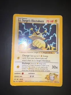 Pokemon Lt. Surge's Electabuzz 6/132 Gym Heroes Unlimited Holo ENG - Image 2