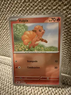Vulpix 019/132 Mega Evolution Rare Reverse Holo Pokemon Card Near Mint Condition - Image 1