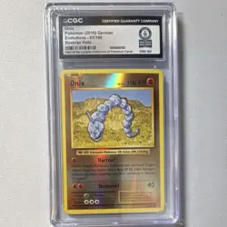 Pokemon Onix Evolutions 61/108 Reverse Holo CGC World Record 1 of 1 German 2016 - Image 1