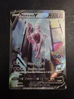Mewtwo V (Alternate Full Art) 072/078 Pokemon GO Holo - Image 1