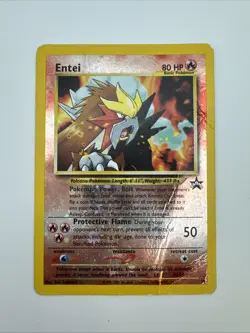 Pokemon Entei WOTC Black Star Promo 34 Damaged Lot Of 2 - Image 2