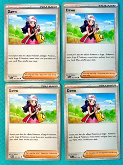 4x Dawn 087/094 x4 - Phantasmal Flames - Pokemon Playset - Image 1