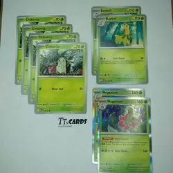 4x Chikorita 008 2x Bayleef 009 2x Meganium 010 Pokemon Mega Evolution Playset - Image 1