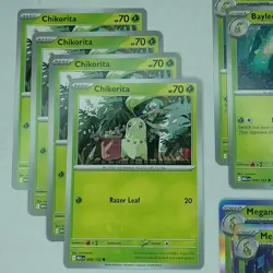4x Chikorita 008 2x Bayleef 009 2x Meganium 010 Pokemon Mega Evolution Playset - Image 2