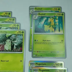 4x Chikorita 008 2x Bayleef 009 2x Meganium 010 Pokemon Mega Evolution Playset - Image 3