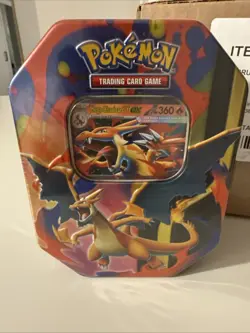 Pokemon TCG Sealed Case of Mega Charizard Tins Factory Sealed 6 Tins - Image 2
