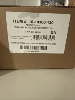 Pokemon TCG Sealed Case of Mega Charizard Tins Factory Sealed 6 Tins - Image 4