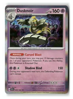 Dusknoir 020/064 Rare Shrouded Fable Pokemon Holo Near Mint - Image 1