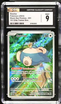 Snorlax 051 151 Elite Trainer Box Black Star Promos Pokemon CGC 9 Mint - Image 1