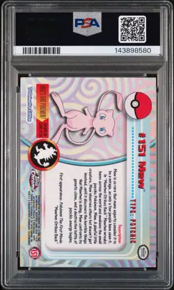 2000 TOPPS CHROME POKEMON T.V. #151 MEW PSA 6 - Image 2