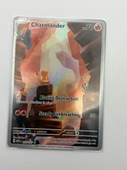 Pokemon TCG Charmander 168/165 Scarlet Violet 151 Illustration Rare Holo - MP - Image 1