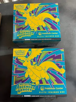 2 x Ascended Heroes Pokemon Center ETB Elite Trainer Box Factory Sealed And New - Image 1