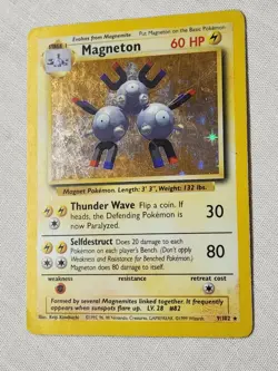 Played (MP) Magneton - Holo #9 Base Set Pokemon TCG - Image 3
