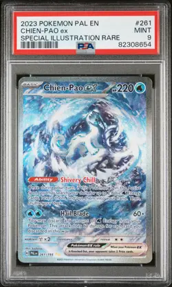 Chien-Pao Ex 2023 Pokemon Pal En-Paldea Evolved #261 Illustration Rare PSA 9 - Image 1