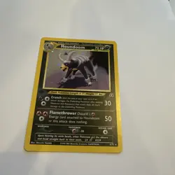 2001 Pokemon Neo Discovery Houndoom Holo First Edition Vintage NM! 4/75 SWIRL!! - Image 3