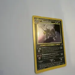 2001 Pokemon Neo Discovery Houndoom Holo First Edition Vintage NM! 4/75 SWIRL!! - Image 4