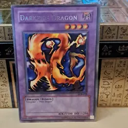 Yu-Gi-Oh! TCG Konami Darkfire Dragon LOB-019 Fusion - Image 1