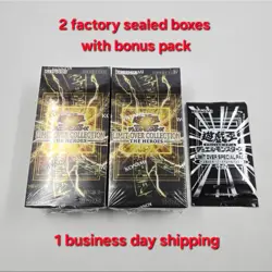 Yu-Gi-Oh OCG LIMIT OVER COLLECTION THE HEROES Box x2 w/ Bonus 1 Pack Japanese - Image 1