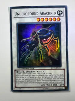 Underground Arachnid DPC5-EN001 Super Rare Limited Edition YuGiOh Card LP - Image 1