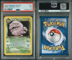 2000 Pokemon Team Rocket Dark Wheezing Holo 1st Edition #14 PSA 5 EX - Image 3