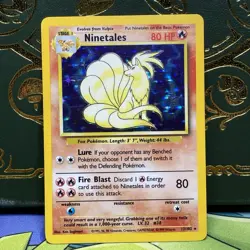 Pokemon TCG Ninetales Base Set 12/102 Holo Rare LP - Image 1