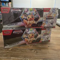 Pokemon TCG Scarlet & Violet Prismatic Evolutions Surprise Box+ Booster Bundle - Image 1