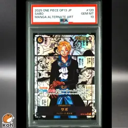 PSA 10 Sabo OP13-120 Manga Alt Art Carrying on His Will ONE PIECE Card Japanese - Image 1
