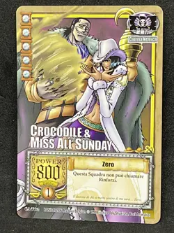 ONE PIECE TCG PROMO CROCODILE E MISS ALL SUNDAY - ZERO CA-T02 ITA NM - Image 1