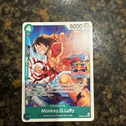 Monkey.D.Luffy PRB02-005 NM Red Bull Double Don Event Stamp Participation Promo - Image 1