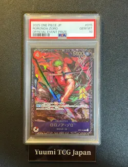 PSA 10 Zoro ST21-015 Flagship Battle 2025 Top 8 Prize ONE PIECE Card Japanese - Image 1