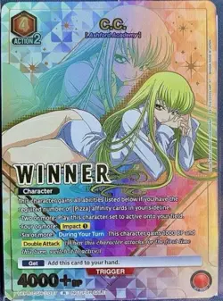 C.C. C2 Winner Union Arena Champion Promo English CGH-1-077 Code Geass NM - Image 1